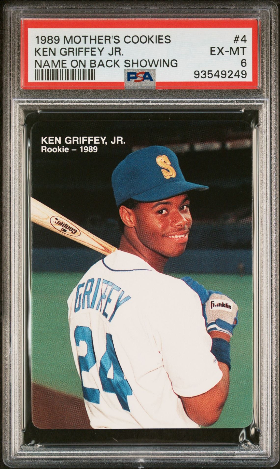 1989 Mothers Cookies Ken Griffey Jr. Set - PSA Graded SET OF 4 RARE ROOKIE