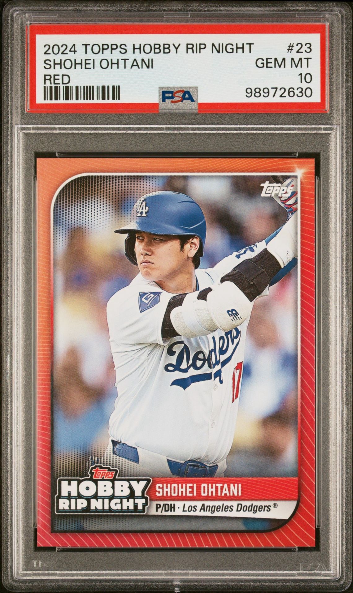 2024 Shohei Ohtani Topps Hobby Rip Red PSA 10