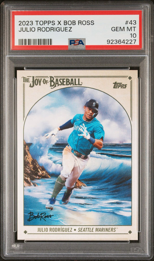 2023 Julio Rodriguez Topps X Bob Ross #43 PSA 10