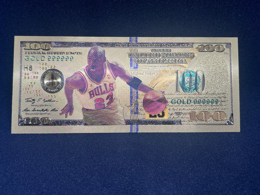 Michael Jordan 24K plated Gold Collectable Dollar Fan Art